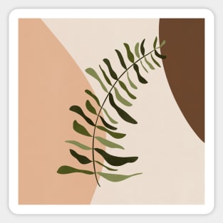 Boho Botanical Abstract Leaf 1 Sticker